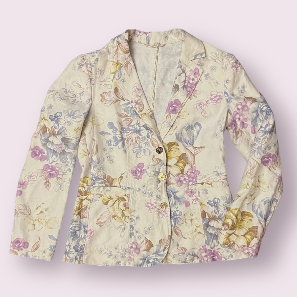 Etro | Floral Milano Italian Linen Blazer
